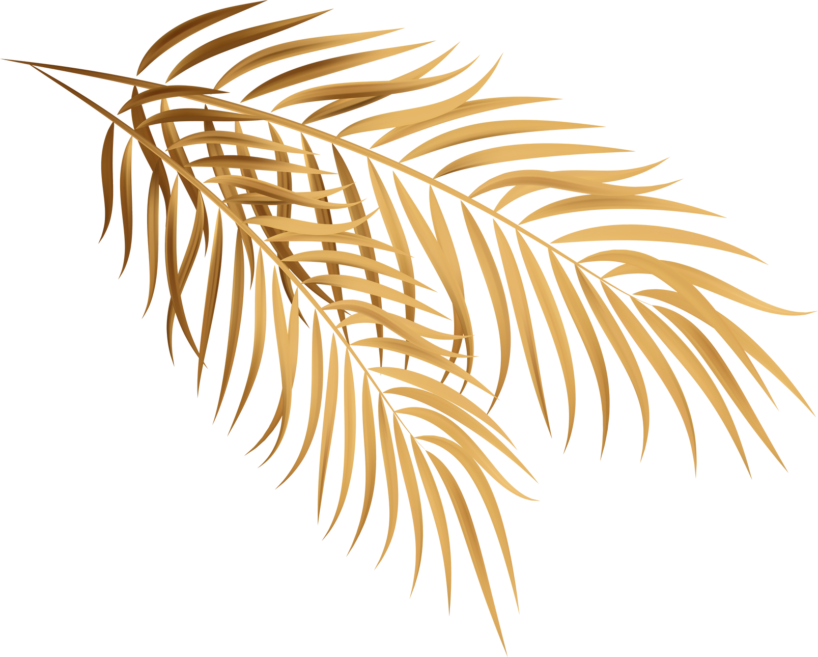 Gold Tropical Palm Leaves